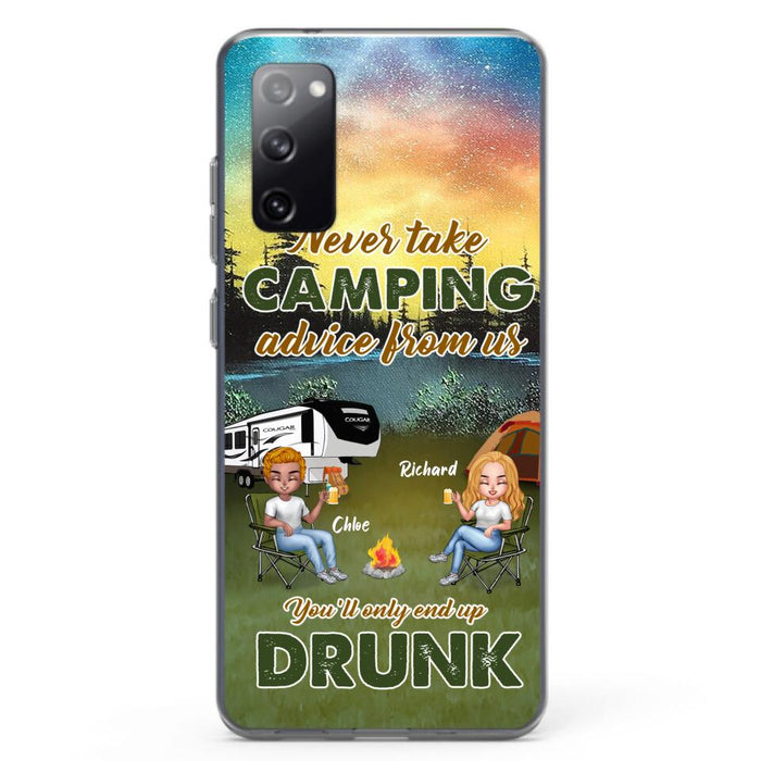 Custom Personalized Camping Friend Phone Case - Upto 7 People - Gift Idea For Camping Friends - We're Like A Really Small Gang - Case For iPhone And Samsung