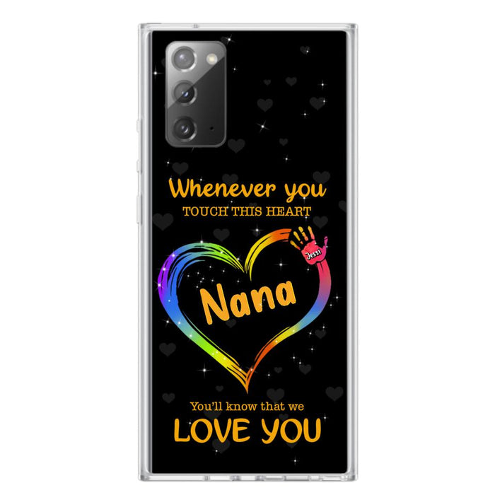 Custom Personalized Phone Case - Whenever You Touch This Heart, You'll Know That We Love You - Case For Iphone and Samsung