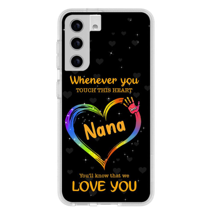 Custom Personalized Phone Case - Whenever You Touch This Heart, You'll Know That We Love You - Case For Iphone and Samsung