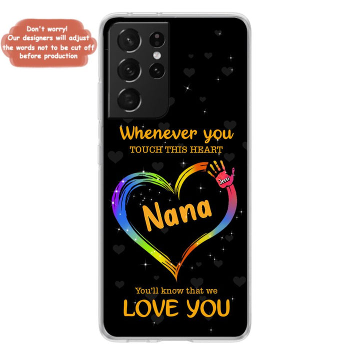 Custom Personalized Phone Case - Whenever You Touch This Heart, You'll Know That We Love You - Case For Iphone and Samsung