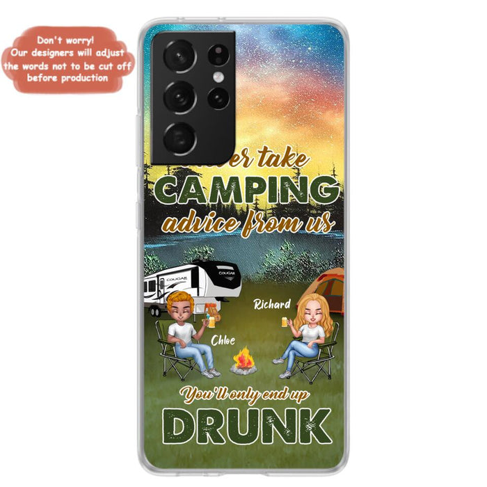 Custom Personalized Camping Friend Phone Case - Upto 7 People - Gift Idea For Camping Friends - We're Like A Really Small Gang - Case For iPhone And Samsung