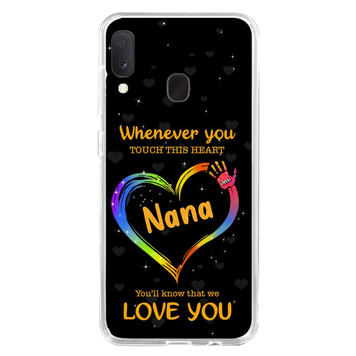 Custom Personalized Phone Case - Whenever You Touch This Heart, You'll Know That We Love You - Case For Iphone and Samsung