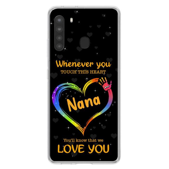 Custom Personalized Phone Case - Whenever You Touch This Heart, You'll Know That We Love You - Case For Iphone and Samsung