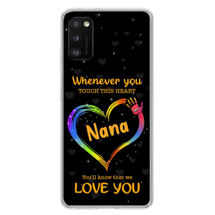 Custom Personalized Phone Case - Whenever You Touch This Heart, You'll Know That We Love You - Case For Iphone and Samsung