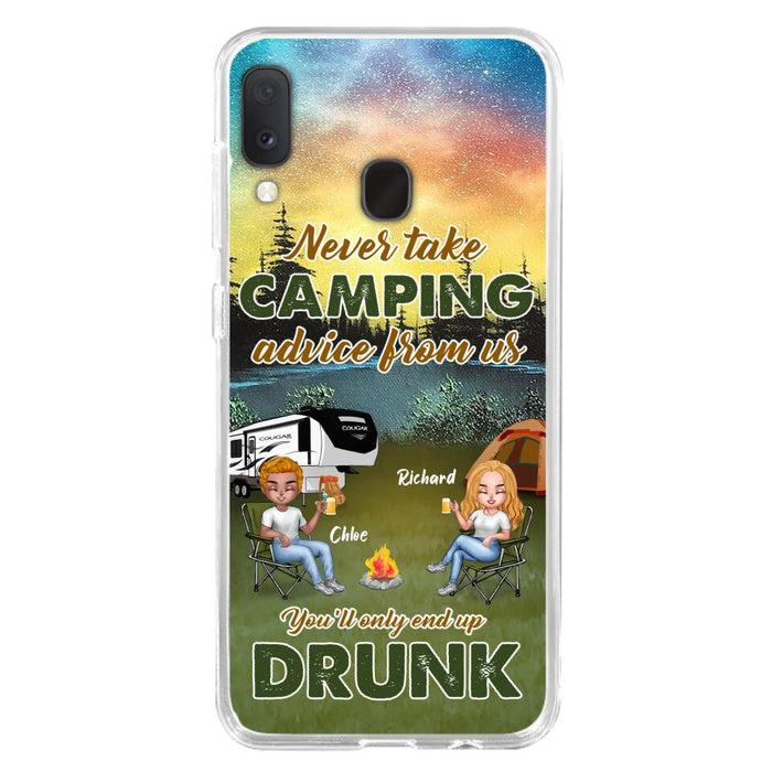 Custom Personalized Camping Friend Phone Case - Upto 7 People - Gift Idea For Camping Friends - We're Like A Really Small Gang - Case For iPhone And Samsung