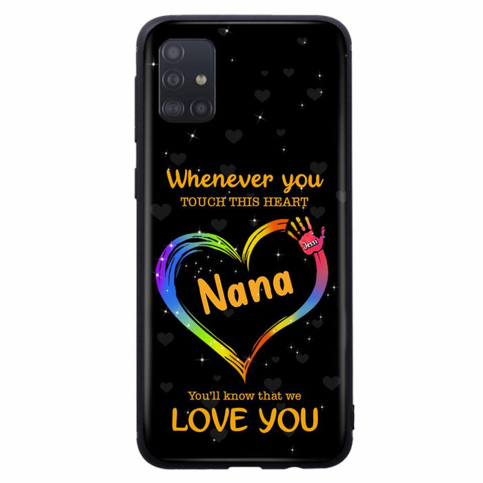 Custom Personalized Phone Case - Whenever You Touch This Heart, You'll Know That We Love You - Case For Iphone and Samsung