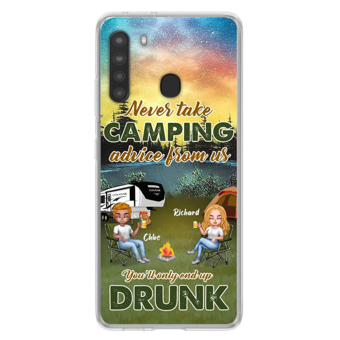 Custom Personalized Camping Friend Phone Case - Upto 7 People - Gift Idea For Camping Friends - We're Like A Really Small Gang - Case For iPhone And Samsung