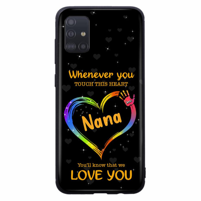 Custom Personalized Phone Case - Whenever You Touch This Heart, You'll Know That We Love You - Case For Iphone and Samsung