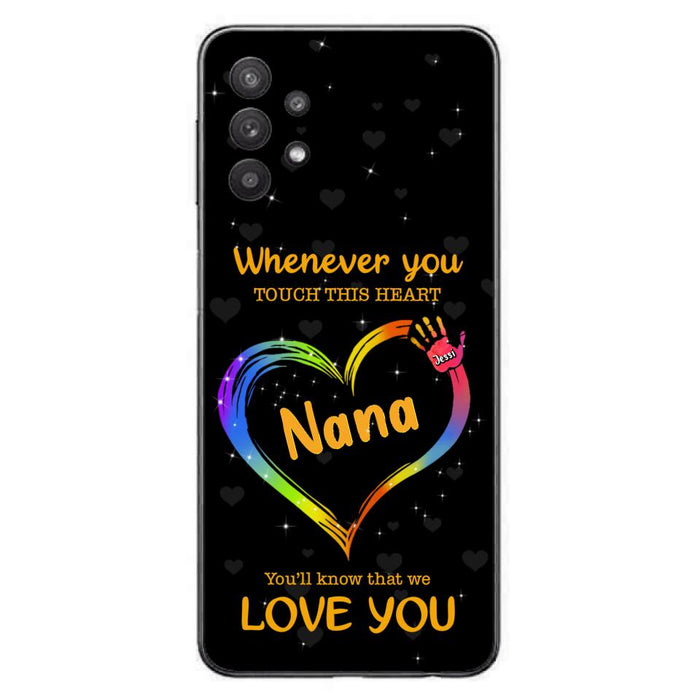 Custom Personalized Phone Case - Whenever You Touch This Heart, You'll Know That We Love You - Case For Iphone and Samsung