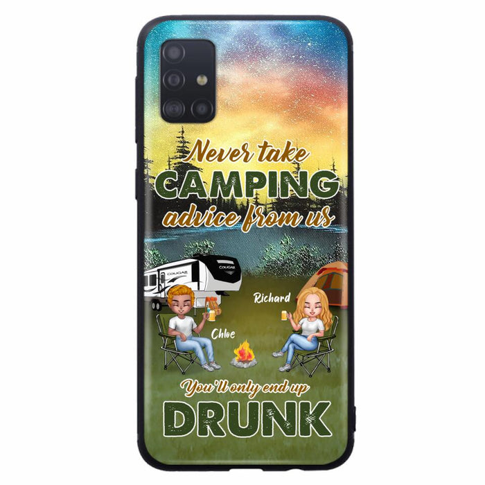 Custom Personalized Camping Friend Phone Case - Upto 7 People - Gift Idea For Camping Friends - We're Like A Really Small Gang - Case For iPhone And Samsung