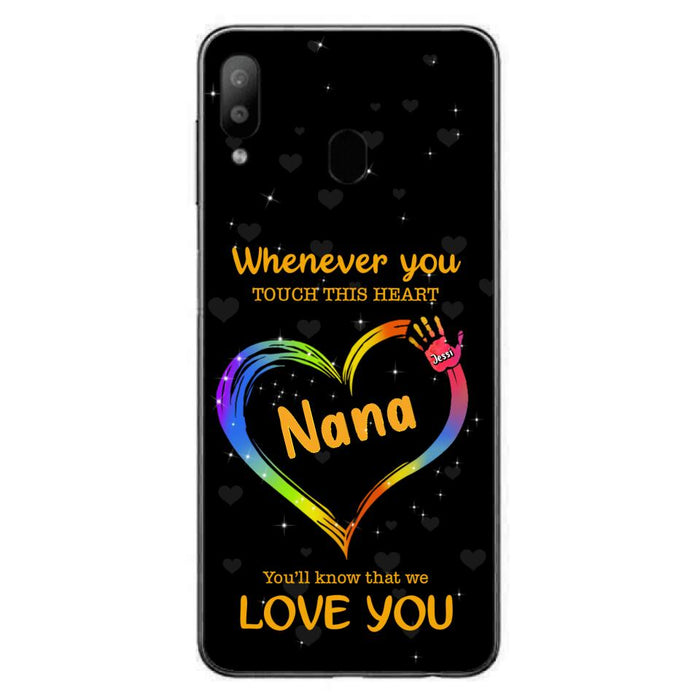 Custom Personalized Phone Case - Whenever You Touch This Heart, You'll Know That We Love You - Case For Iphone and Samsung