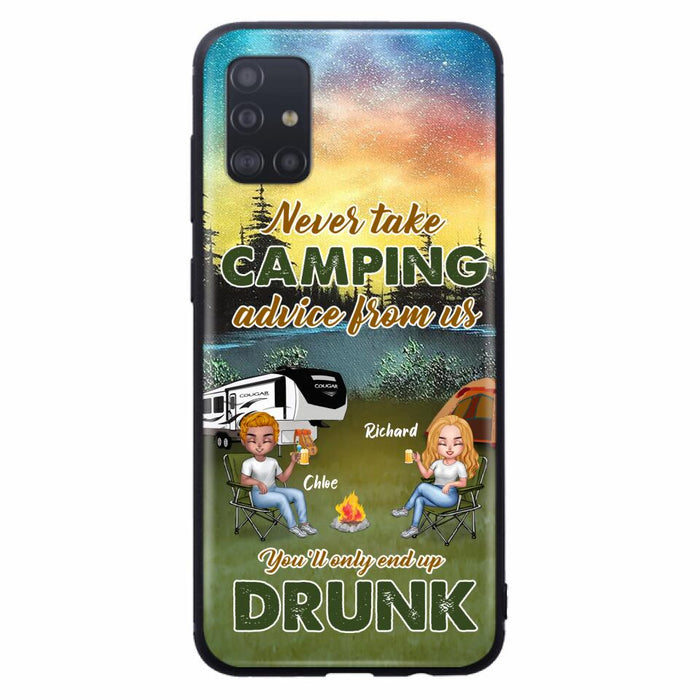 Custom Personalized Camping Friend Phone Case - Upto 7 People - Gift Idea For Camping Friends - We're Like A Really Small Gang - Case For iPhone And Samsung