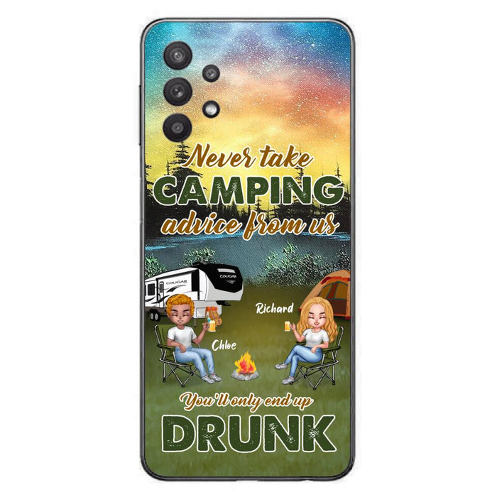 Custom Personalized Camping Friend Phone Case - Upto 7 People - Gift Idea For Camping Friends - We're Like A Really Small Gang - Case For iPhone And Samsung