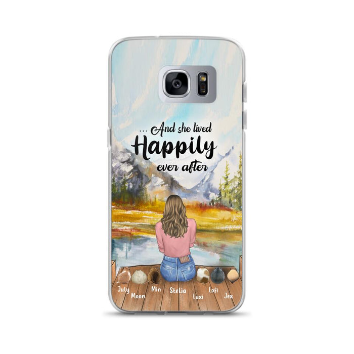 Personalized Dog Mom Phone Case - Up to 4 Dogs - And She Lived Happily Ever After