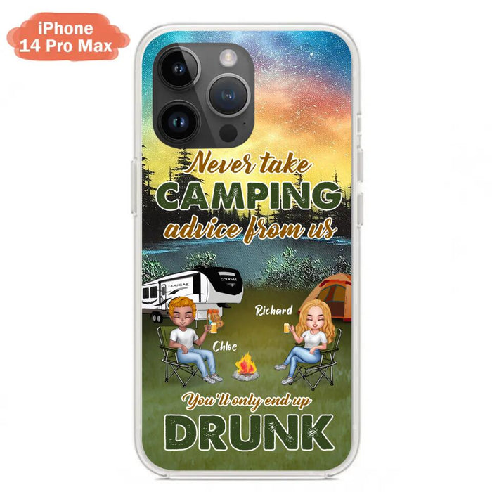 Custom Personalized Camping Friend Phone Case - Upto 7 People - Gift Idea For Camping Friends - We're Like A Really Small Gang - Case For iPhone And Samsung