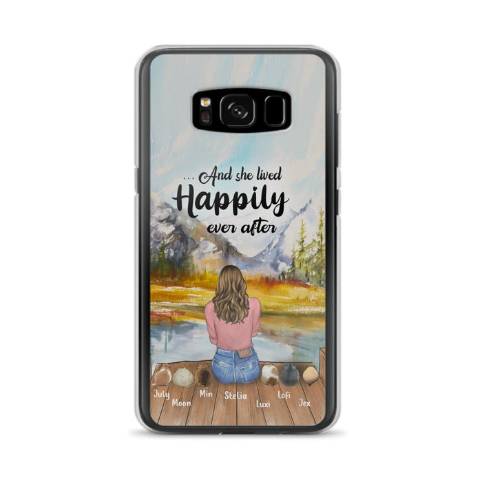 Personalized Dog Mom Phone Case - Up to 4 Dogs - And She Lived Happily Ever After