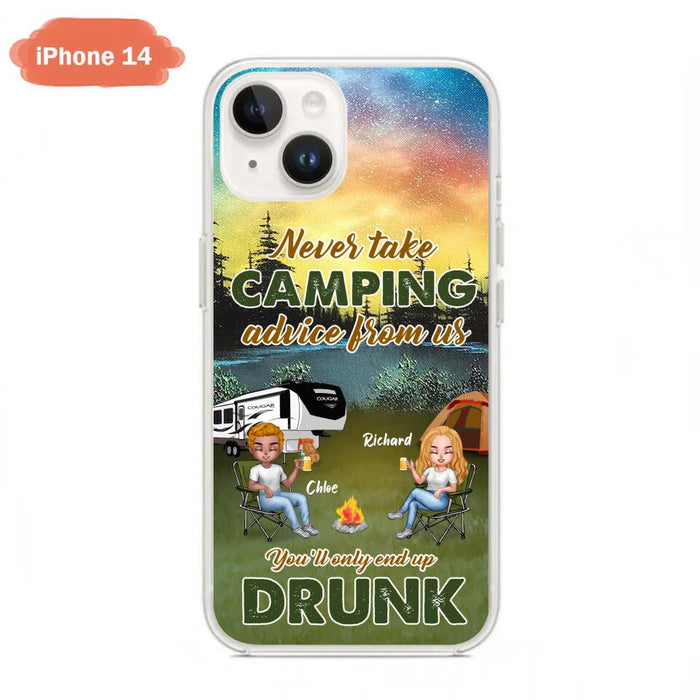 Custom Personalized Camping Friend Phone Case - Upto 7 People - Gift Idea For Camping Friends - We're Like A Really Small Gang - Case For iPhone And Samsung