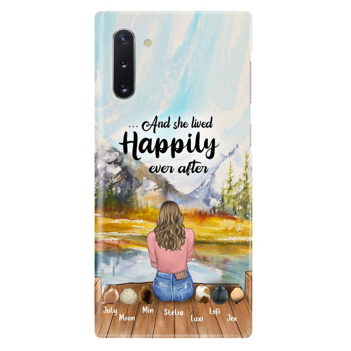 Personalized Dog Mom Phone Case - Up to 4 Dogs - And She Lived Happily Ever After