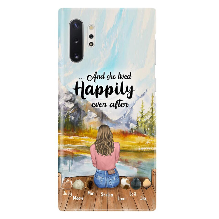 Personalized Dog Mom Phone Case - Up to 4 Dogs - And She Lived Happily Ever After