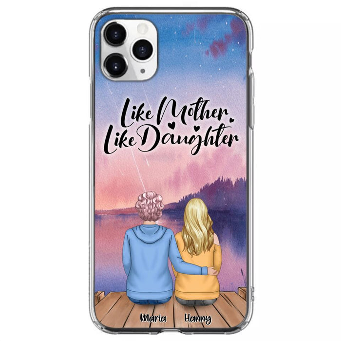 Custom Personalized Mom Phone Case - Gifts For Dog Lovers With Upto 3 Dogs - Like Mother Like Daughter