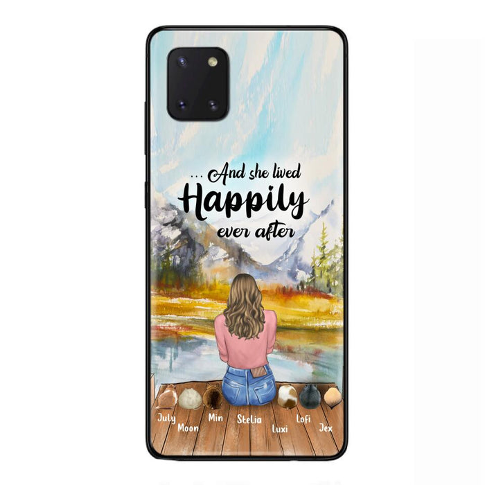 Personalized Dog Mom Phone Case - Up to 4 Dogs - And She Lived Happily Ever After