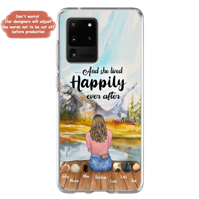 Personalized Dog Mom Phone Case - Up to 4 Dogs - And She Lived Happily Ever After