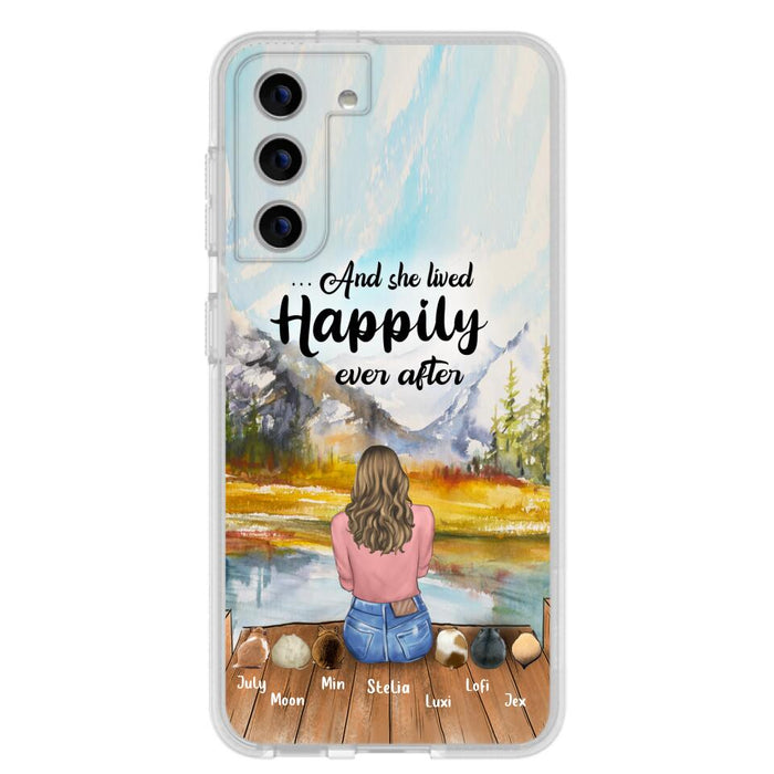 Personalized Dog Mom Phone Case - Up to 4 Dogs - And She Lived Happily Ever After