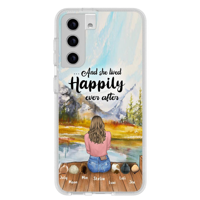 Personalized Dog Mom Phone Case - Up to 4 Dogs - And She Lived Happily Ever After