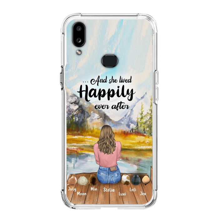 Personalized Dog Mom Phone Case - Up to 4 Dogs - And She Lived Happily Ever After