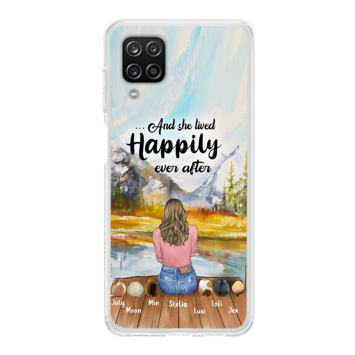 Personalized Dog Mom Phone Case - Up to 4 Dogs - And She Lived Happily Ever After