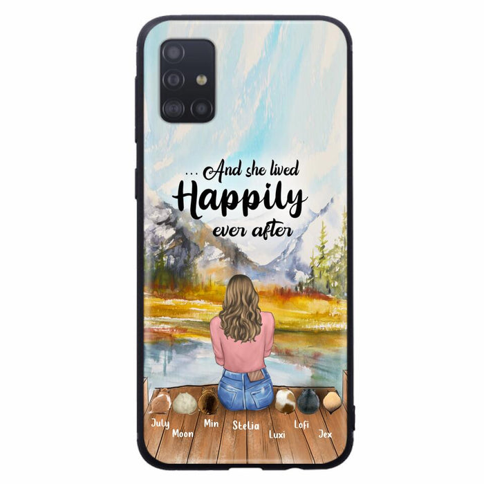 Personalized Dog Mom Phone Case - Up to 4 Dogs - And She Lived Happily Ever After