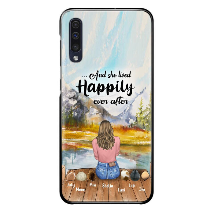 Personalized Dog Mom Phone Case - Up to 4 Dogs - And She Lived Happily Ever After