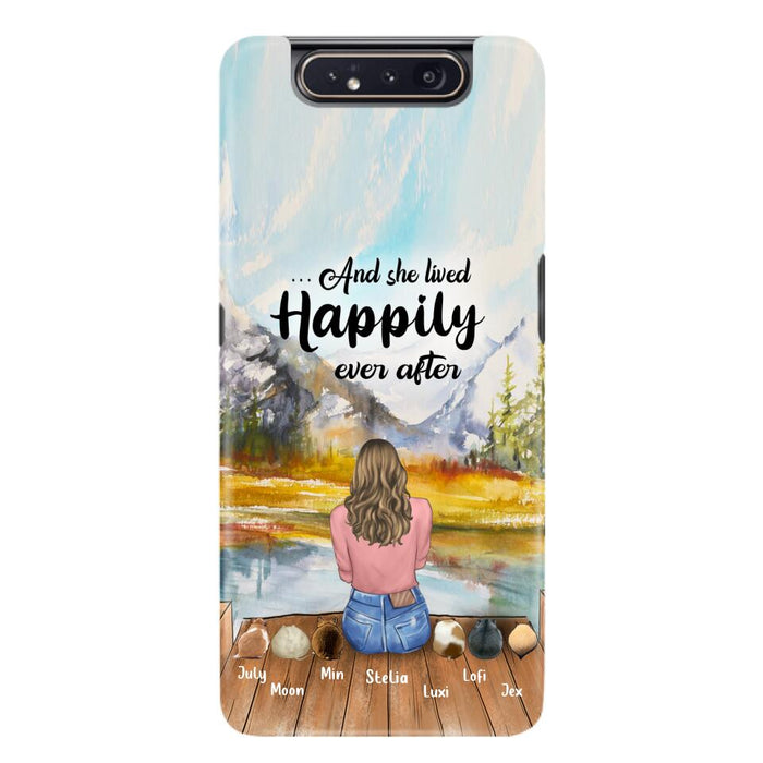 Personalized Dog Mom Phone Case - Up to 4 Dogs - And She Lived Happily Ever After