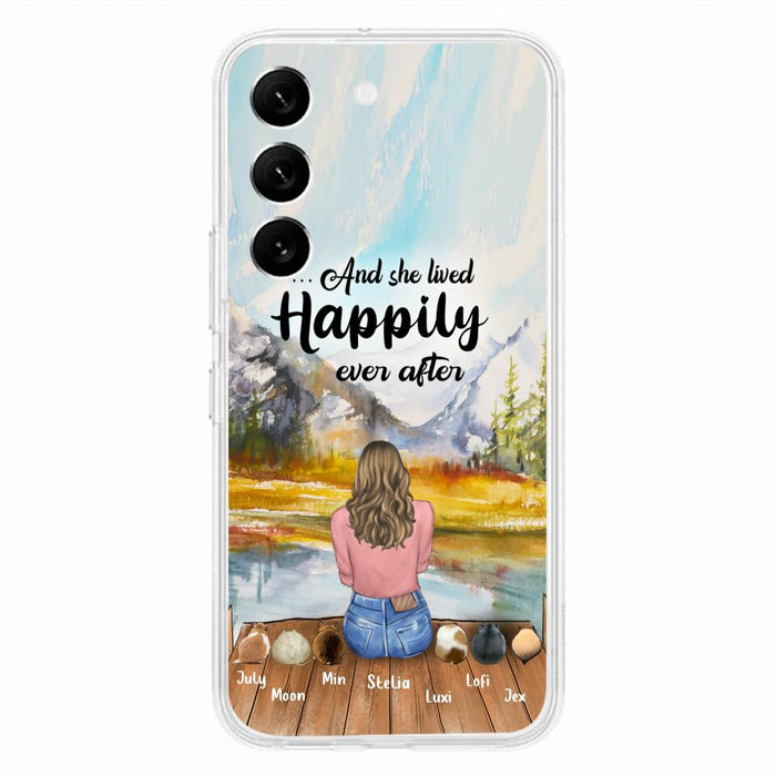 Personalized Dog Mom Phone Case - Up to 4 Dogs - And She Lived Happily Ever After