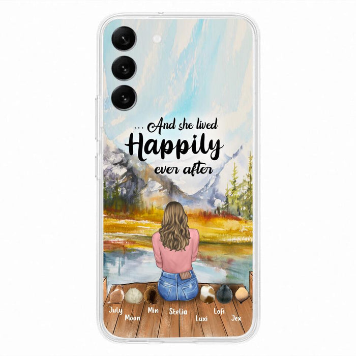 Personalized Dog Mom Phone Case - Up to 4 Dogs - And She Lived Happily Ever After