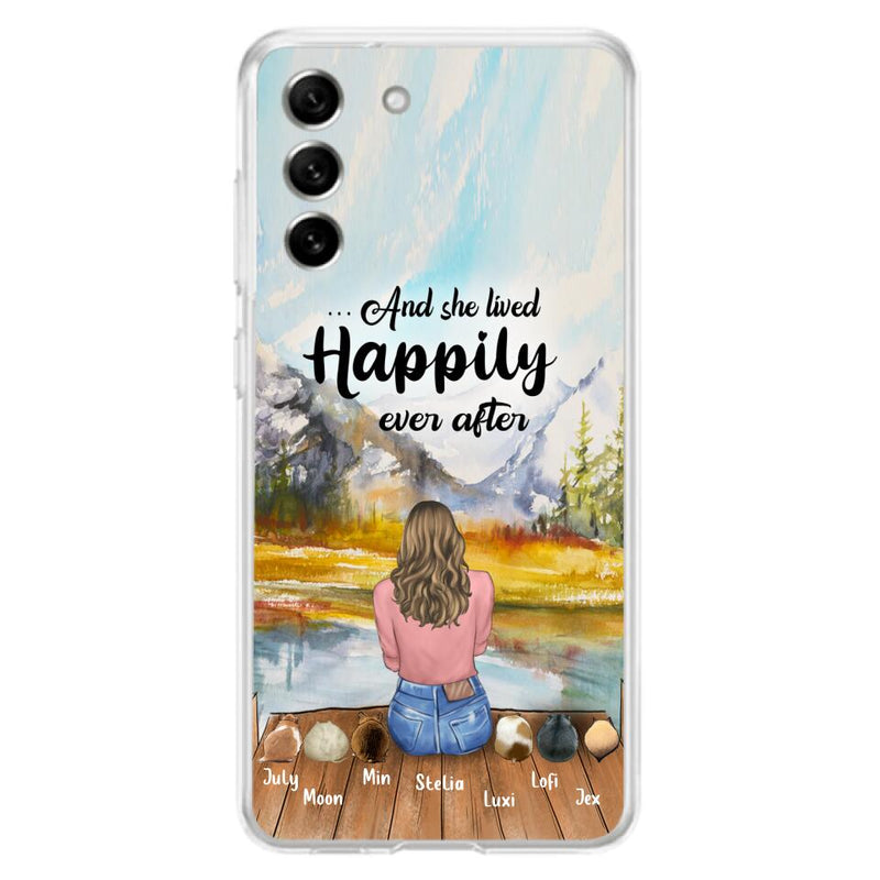 Personalized Dog Mom Phone Case - Up to 4 Dogs - And She Lived Happily Ever After