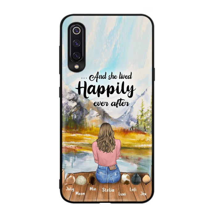 Personalized Dog Mom Phone Case - Up to 4 Dogs - And She Lived Happily Ever After