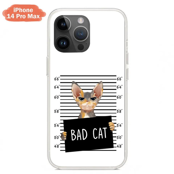 Custom Personalized Bad Cat Phone Case - Upto 2 Cats - Gift Idea For Cat Lover - Yes, We're Aware Of How Obnoxious - Case For iPhone And Samsung