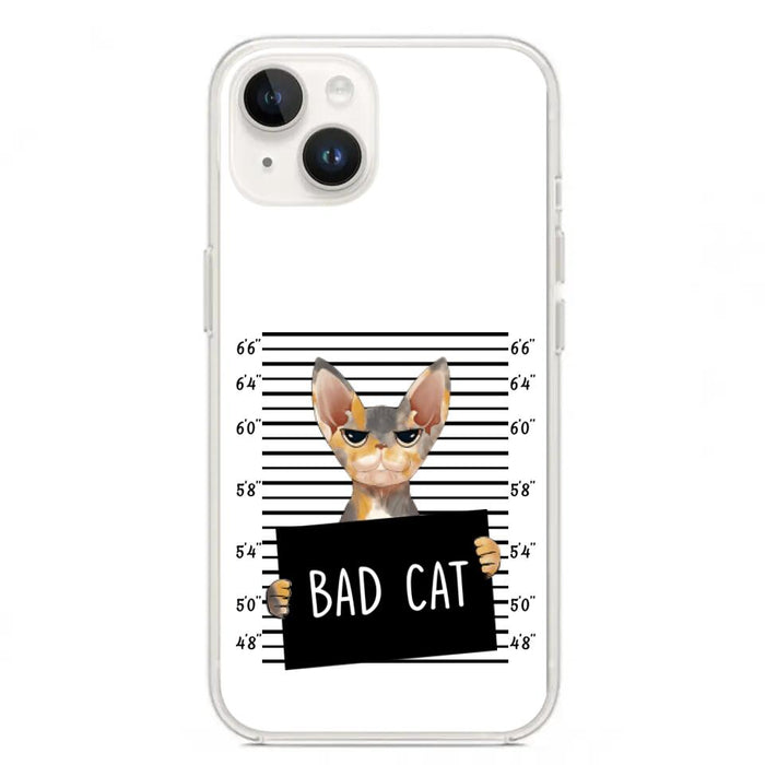 Custom Personalized Bad Cat Phone Case - Upto 2 Cats - Gift Idea For Cat Lover - Yes, We're Aware Of How Obnoxious - Case For iPhone And Samsung