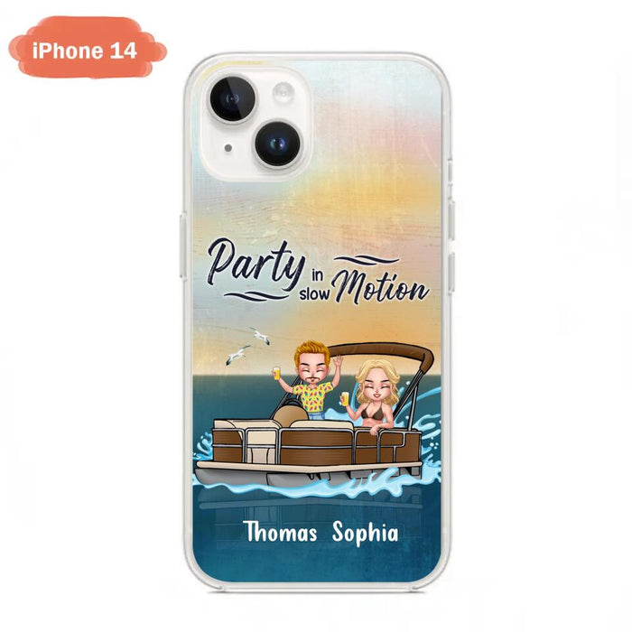 Custom Personalized Pontoon Couple/ Queen/ Captain Phone Case - Pontoon Gift Idea - Husband And Wife Pontoon Partners For Life - Case For iPhone And Samsung