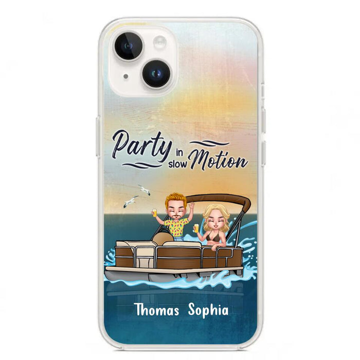 Custom Personalized Pontoon Couple/ Queen/ Captain Phone Case - Pontoon Gift Idea - Husband And Wife Pontoon Partners For Life - Case For iPhone And Samsung