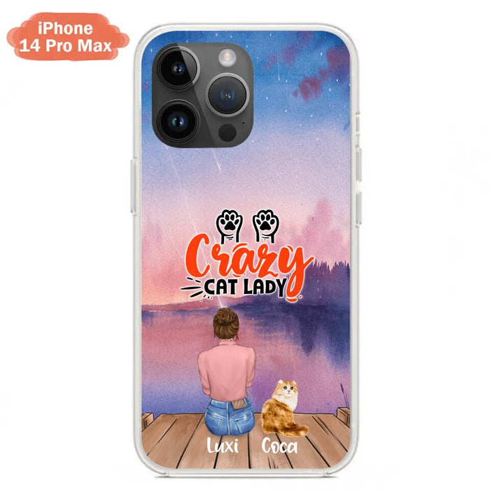 Custom Personalized Cat Mom Phone Case - Upto 5 Cats - Gift Idea For Cat Lover - Best Cat Mom Ever - Case For iPhone And Samsung