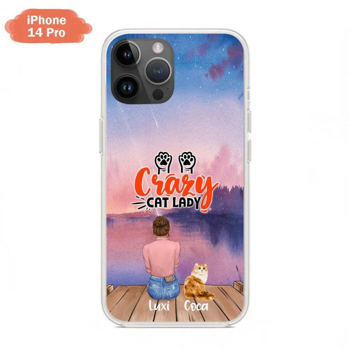 Custom Personalized Cat Mom Phone Case - Upto 5 Cats - Gift Idea For Cat Lover - Best Cat Mom Ever - Case For iPhone And Samsung