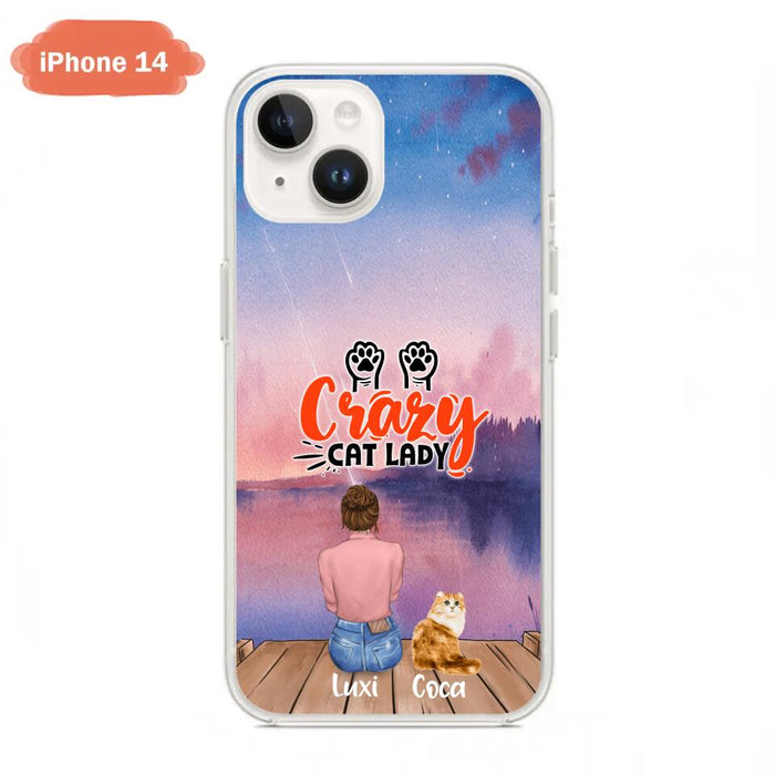 Custom Personalized Cat Mom Phone Case - Upto 5 Cats - Gift Idea For Cat Lover - Best Cat Mom Ever - Case For iPhone And Samsung