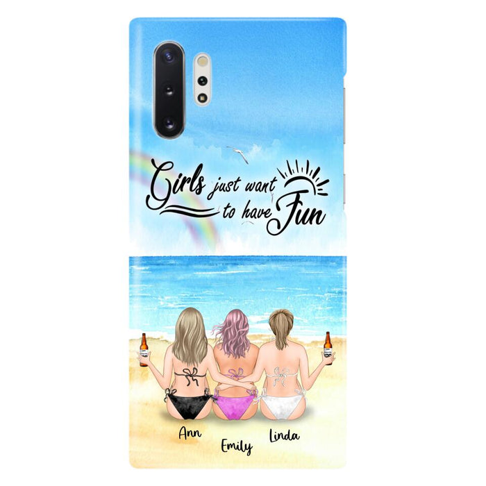 Personalized Best Friends Phone Case - Upto 3 Besties - Girls Just Want To Have Fun