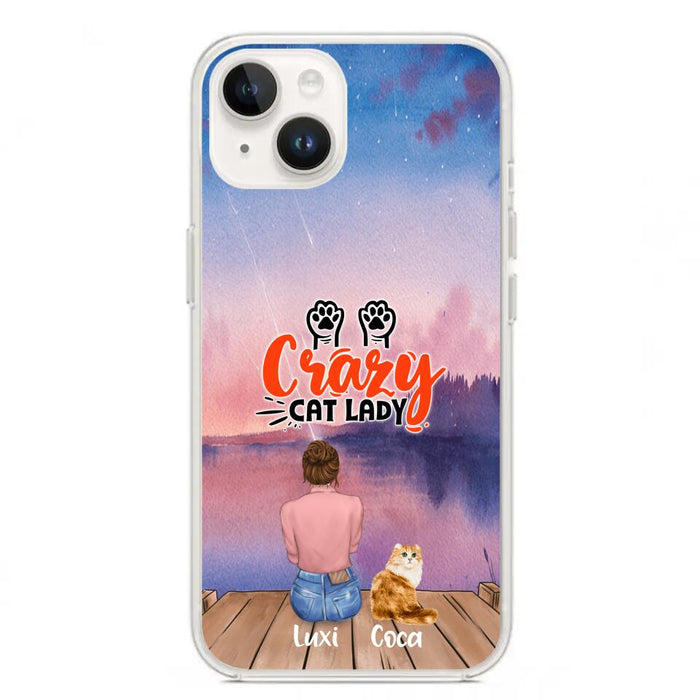 Custom Personalized Cat Mom Phone Case - Upto 5 Cats - Gift Idea For Cat Lover - Best Cat Mom Ever - Case For iPhone And Samsung