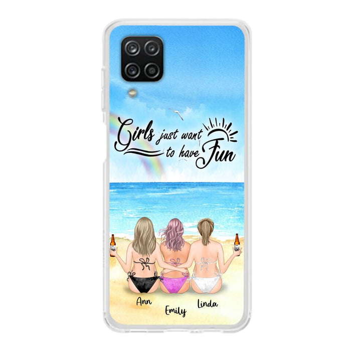 Personalized Best Friends Phone Case - Upto 3 Besties - Girls Just Want To Have Fun