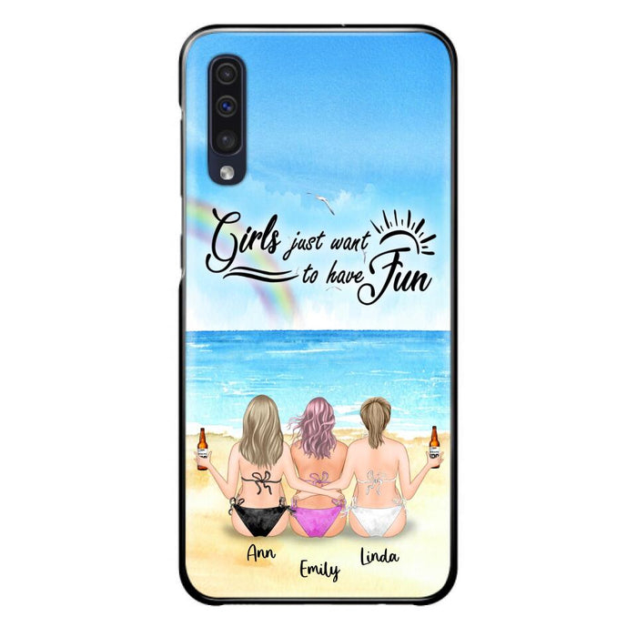 Personalized Best Friends Phone Case - Upto 3 Besties - Girls Just Want To Have Fun