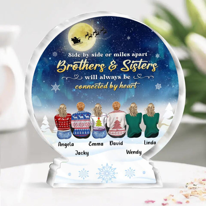 Custom Personalized Siblings Acrylic Plaque - Upto 6 People - Christmas Gift Idea For Sisters/Brothers - Life Is Better With Brothers And Sisters