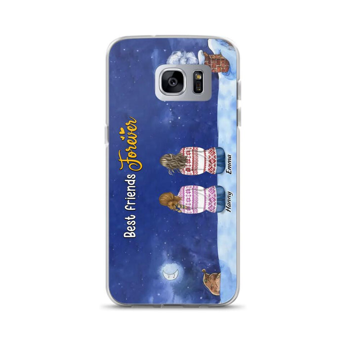 Custom Personalized Christmas Sisters Phone Case - Christmas Gift Idea For Friends/Sisters - Upto 12 People - Best Friends Forever - Case For iPhone And Samsung